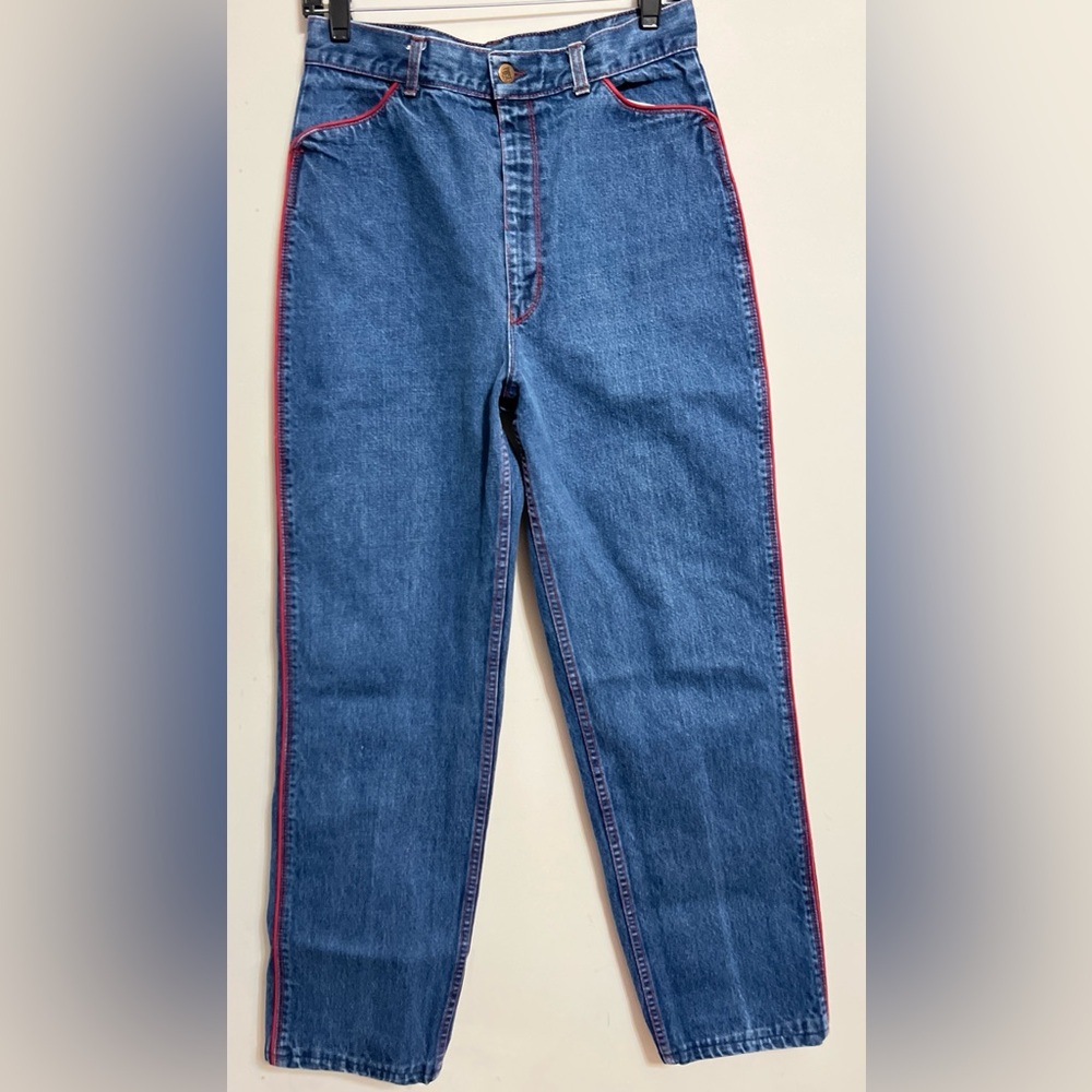 Pulse Vintage Blue Jeans with Red Accents